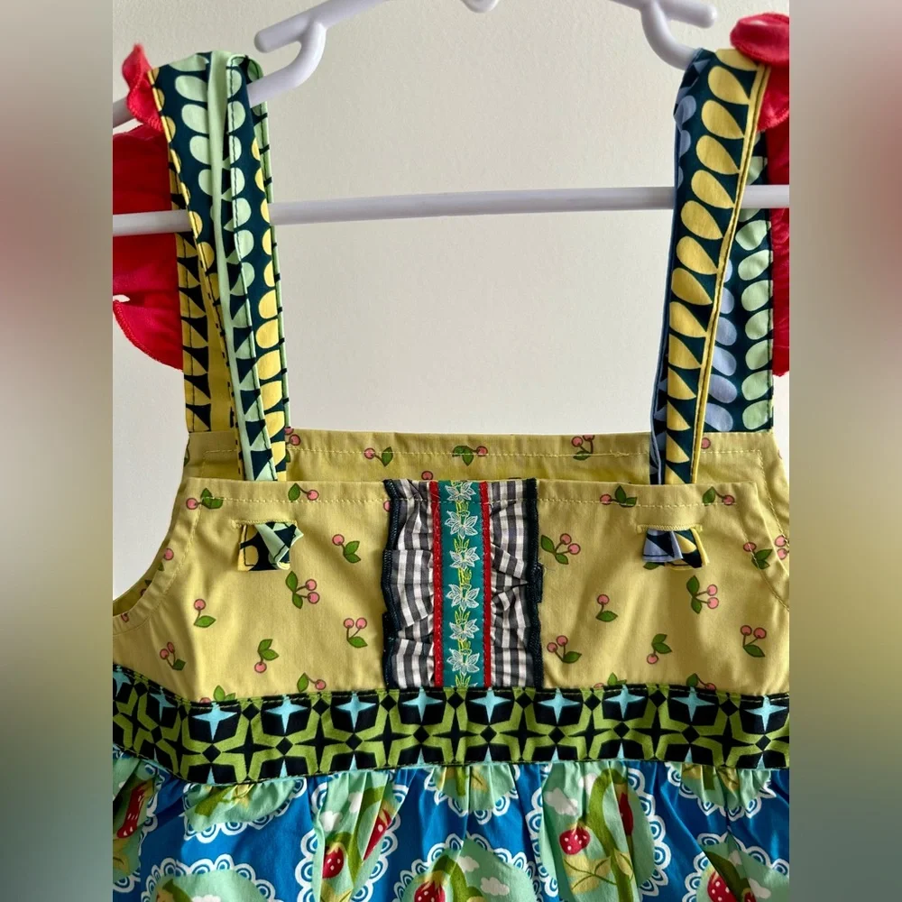 Matilda Jane Love Bug Knot Top Strawberries Ruffles Wonderful Parade NWT Size 2